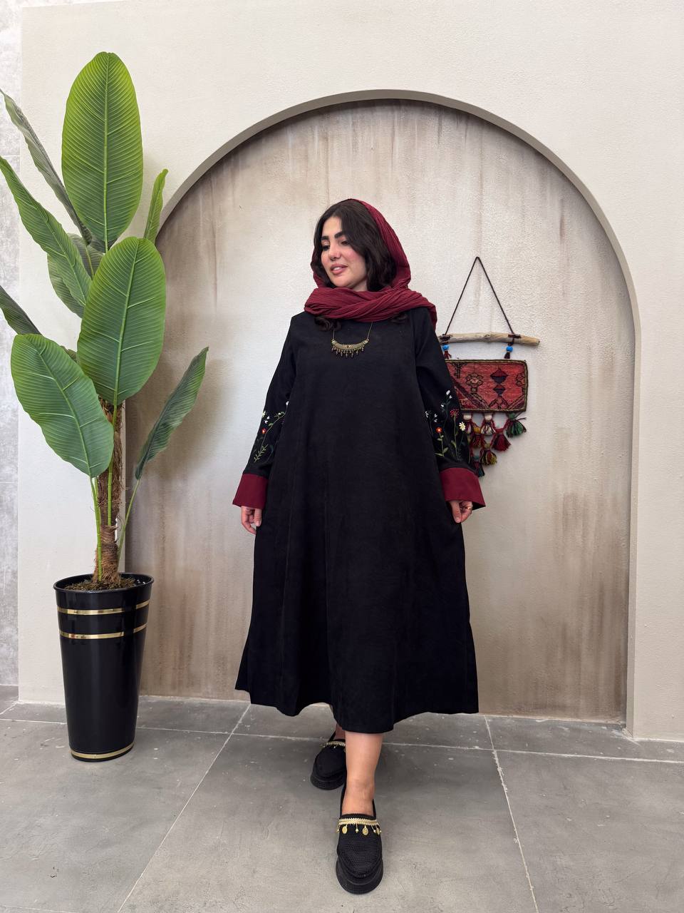 مانتو مخمل کبریتی